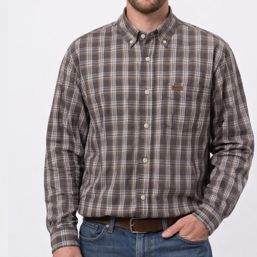 Carhartt Men's Plaid Button-Down Shirt sz L Long Sleeve Workwear Outdoor Casual